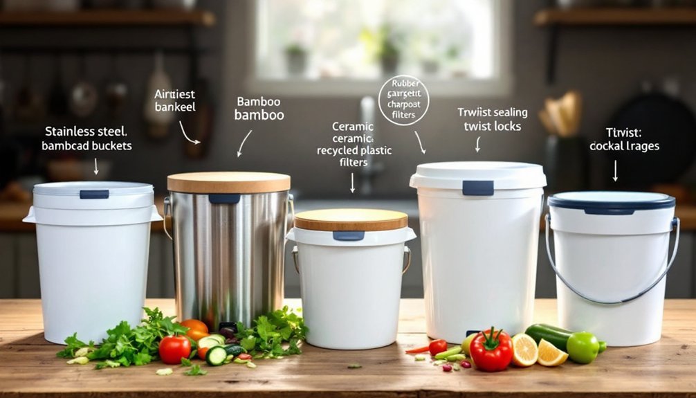 odor free compost collection buckets