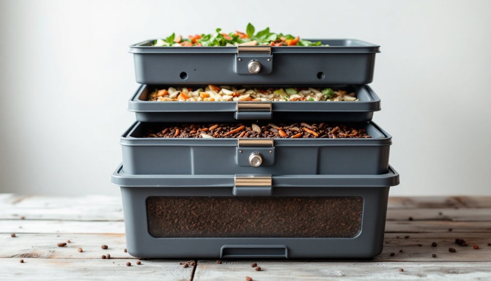 stackable worm bin trays