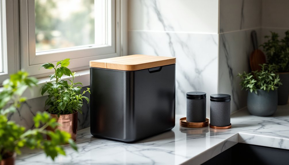 stylish kitchen compost bins