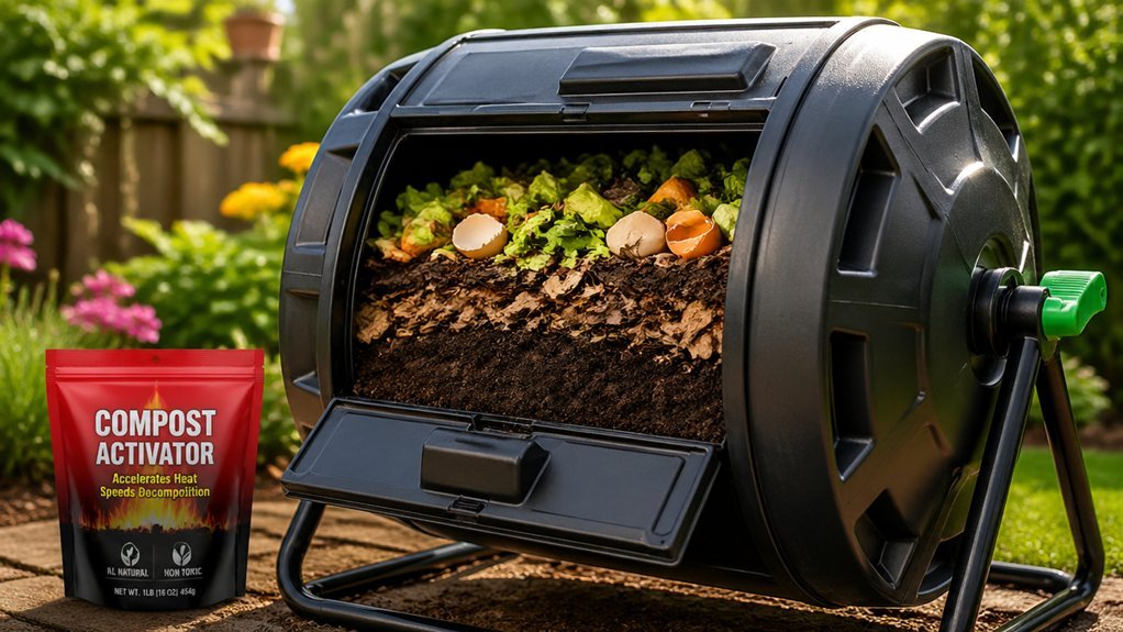activate heat with greens and browns