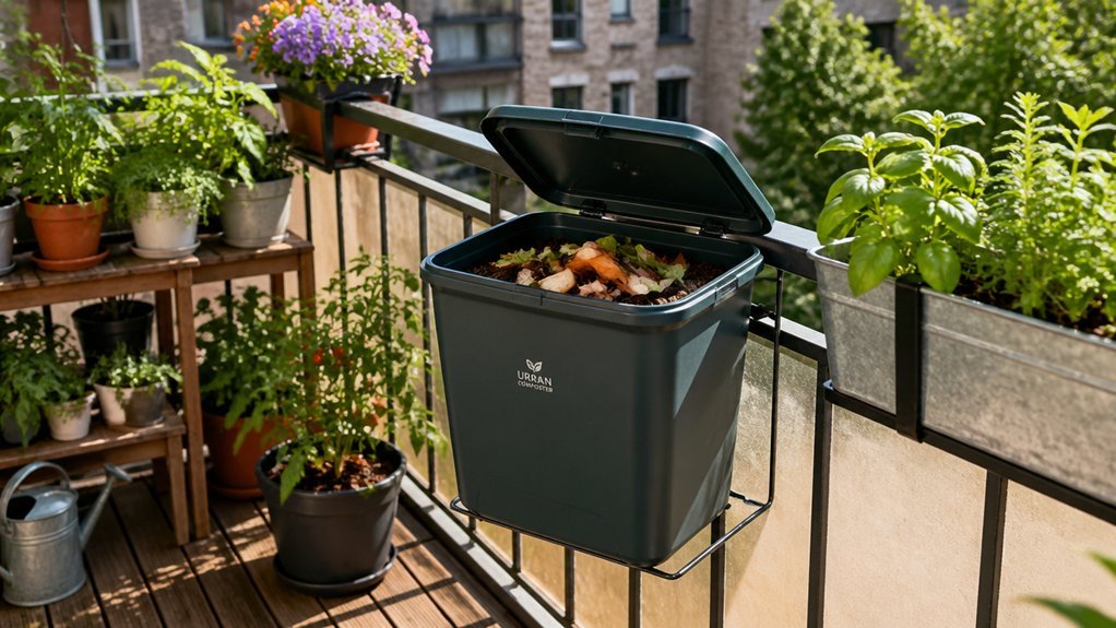 balcony compost bin height sweet spot