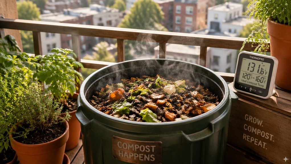 balcony compost regulate temperature