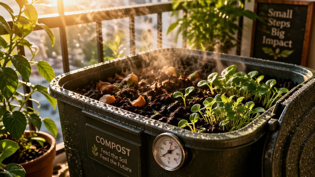 balcony compost requires steady temperatures
