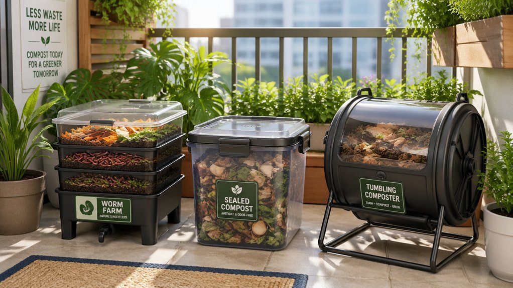 balcony composting odor free spots