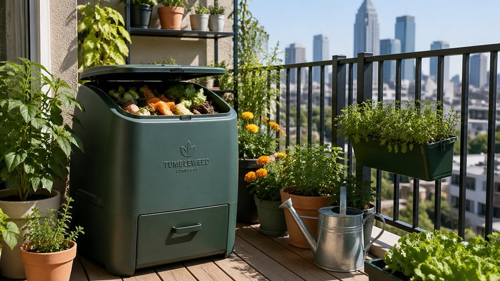 balcony friendly odor controlled composters