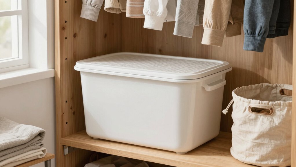 closet friendly worm bin setup