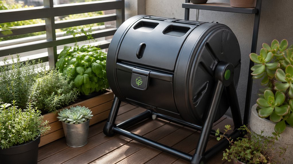 compact balcony friendly rotating tumbler