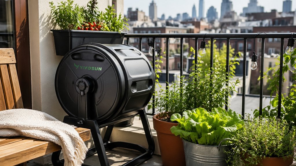 compact modular balcony compost bins