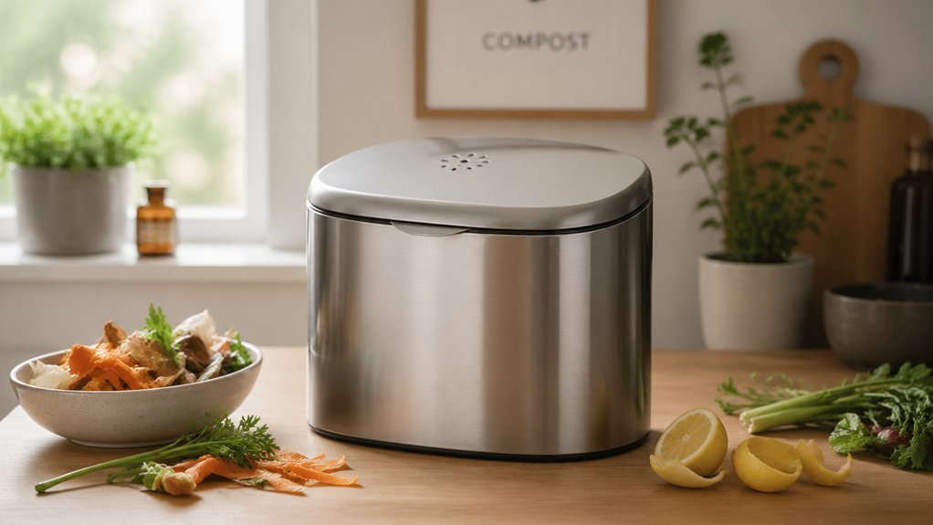 countertop compost container design details