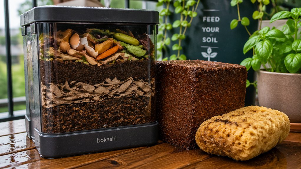 damp sponge and coir moisture control