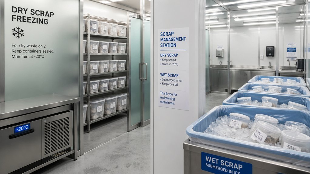 dedicated dry scrap drying zone setup