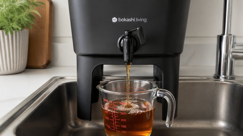 drain bokashi tea regularly for dilution safe use