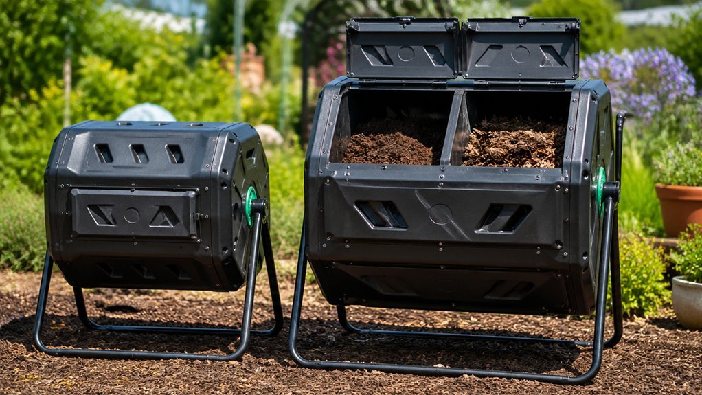 dual chamber tumbler speeds composting workflow