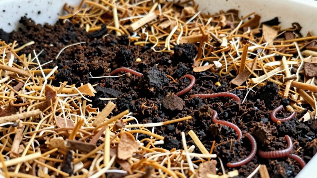 finished compost cues worm migration