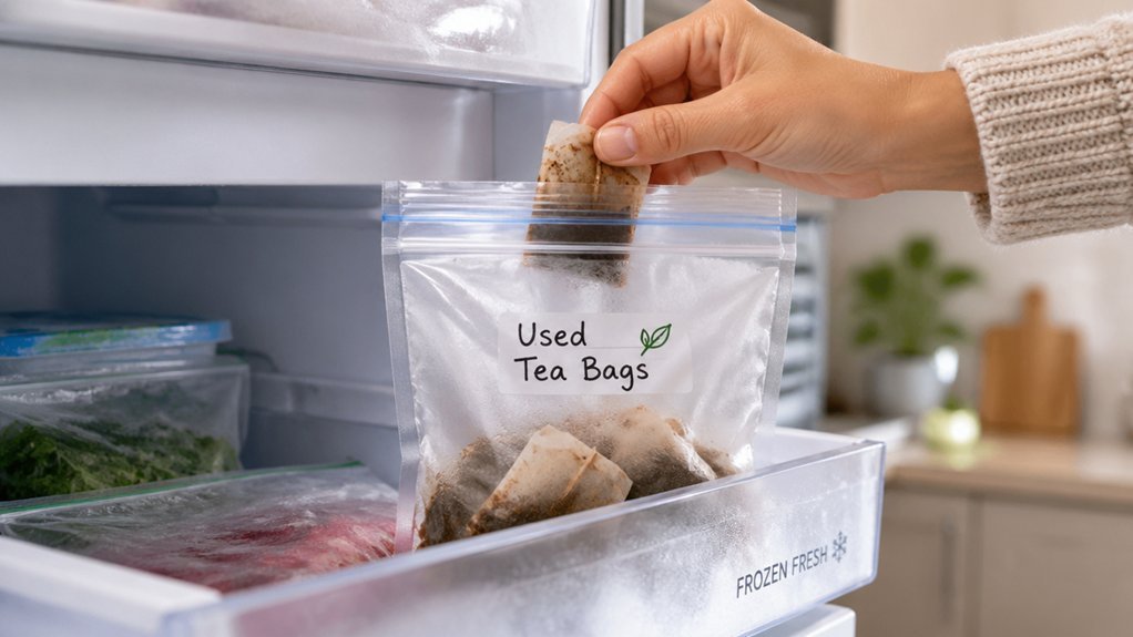 freeze tea bags for composting stability