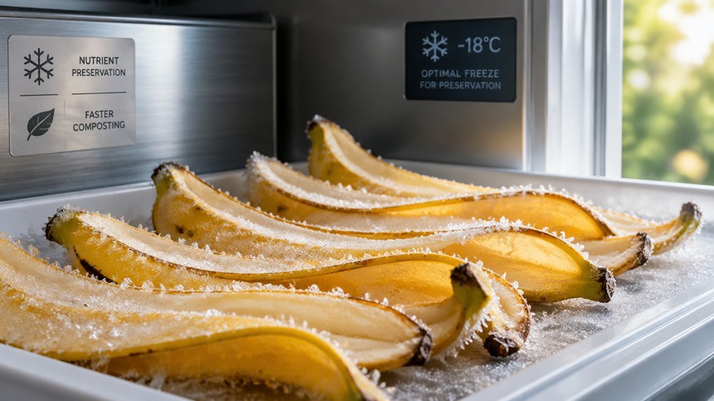 freezing banana peels preserves nutrients