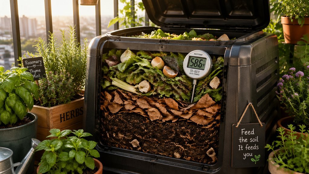 greens and browns stabilize temperature