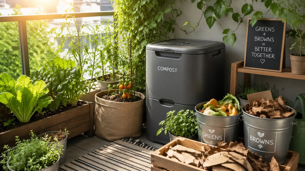 greens to browns moisture balanced compost