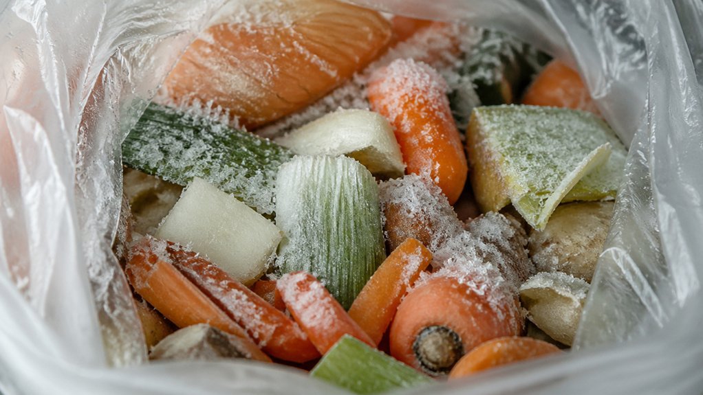 Why Do Frozen Food Scraps Get Ice Crystals?