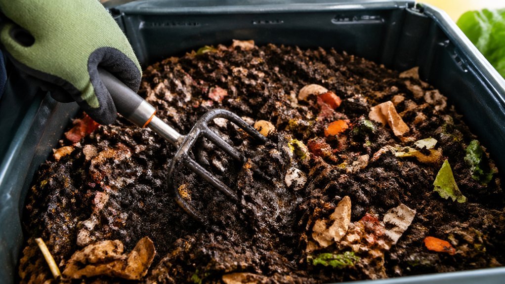 indoor compost aeration turn early monitor temperature