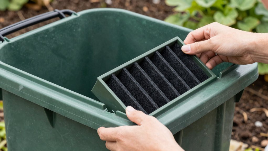 indoor compost bin filter sizing and fit