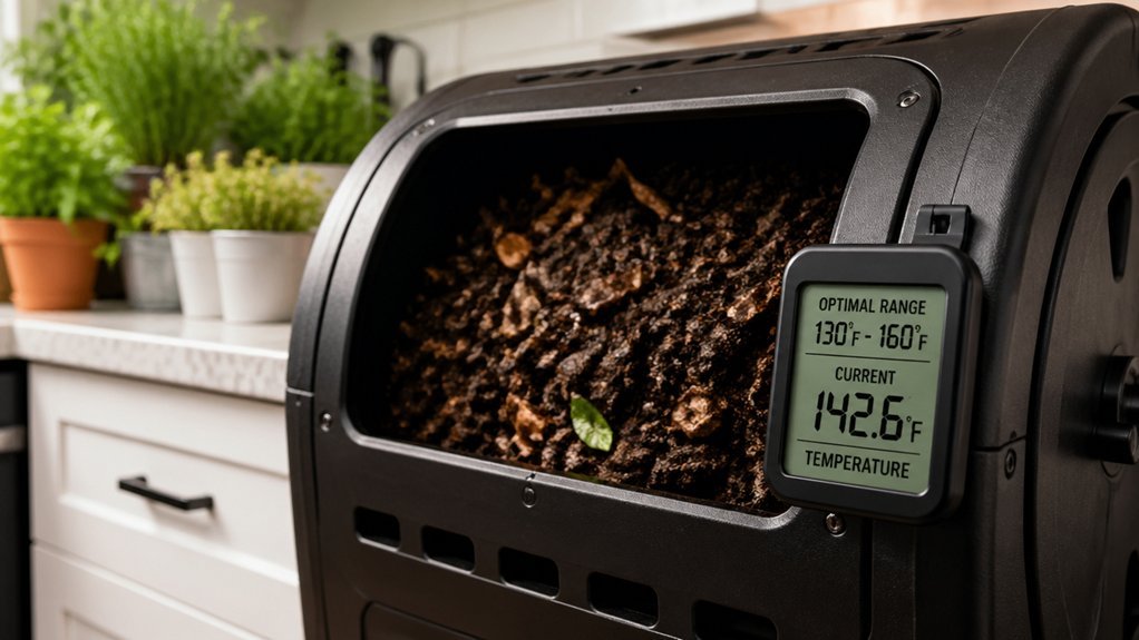indoor tumbler composting maintain 130 160 f