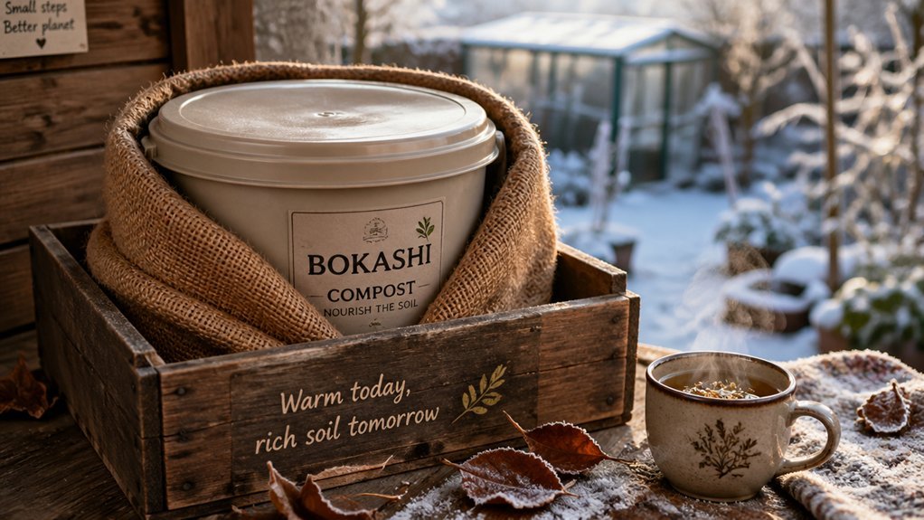 keep bokashi warm store