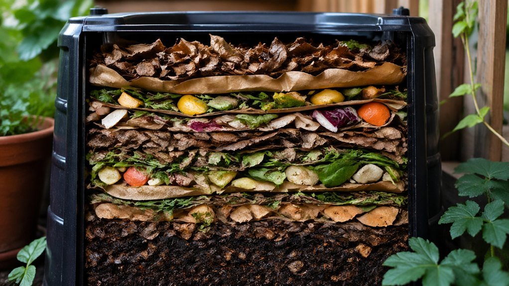 lasagna layered brown cover reduces odors