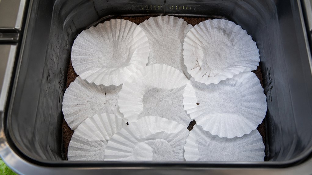 line bottom with filters to prevent clogging