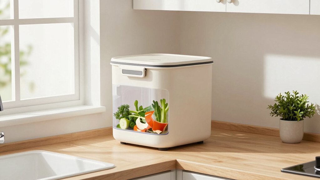 low odor compact indoor composting bin
