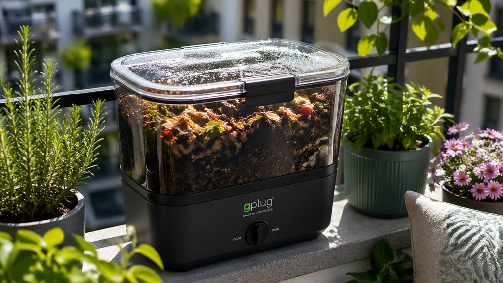 moisture balanced balcony composting setup