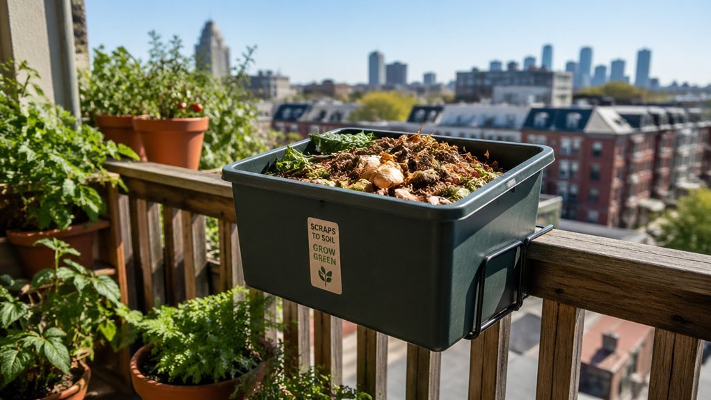 optimal balcony compost height guidance