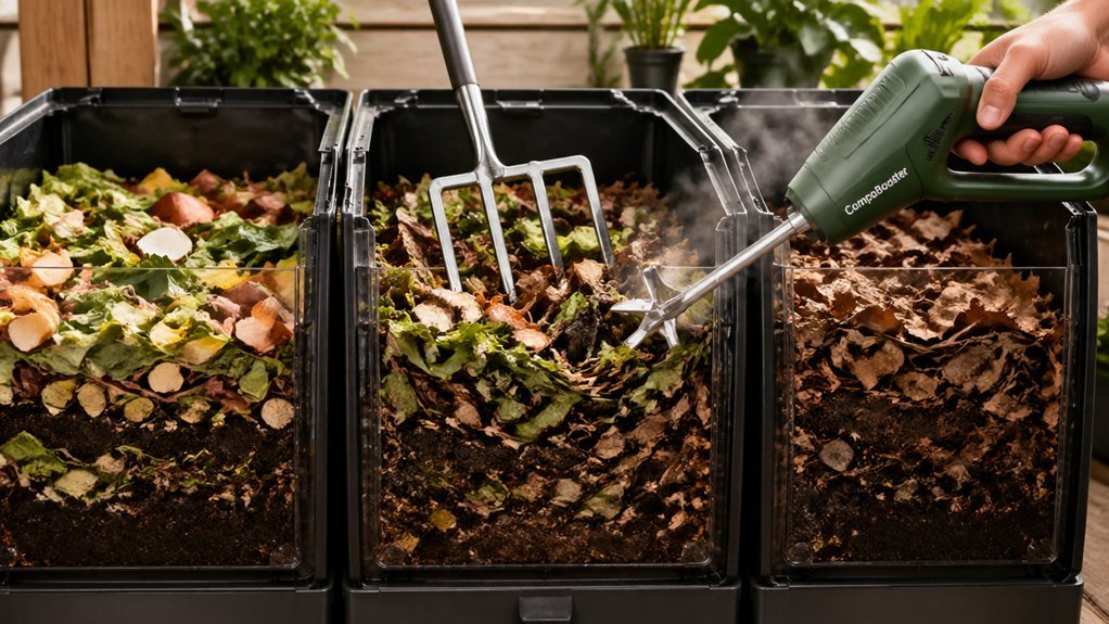 pitchfork aerates accelerates compost