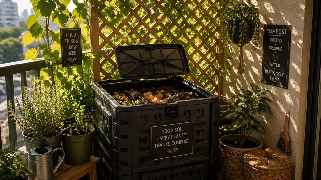 privacy screen balcony compost aeration
