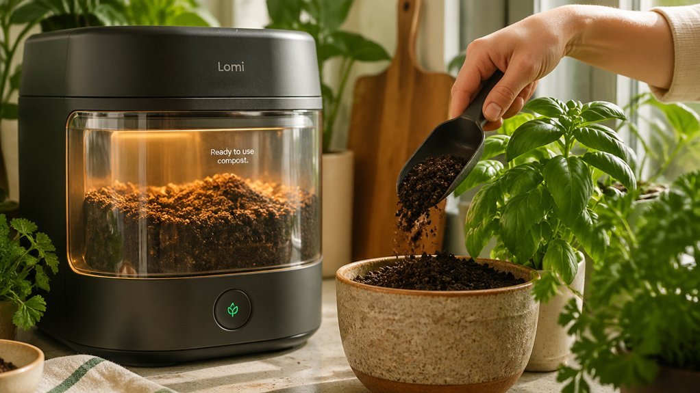 reuse dehydrated compost output as soil amendment