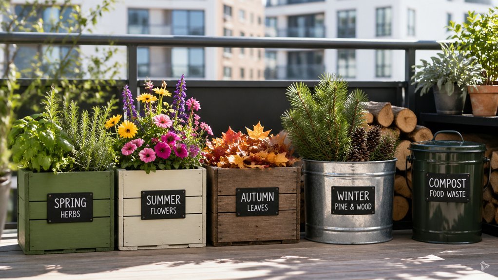 rotating balcony bins year round