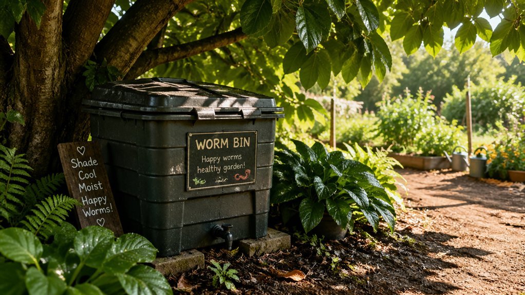 shade aids worm bin cooling and moisture balance