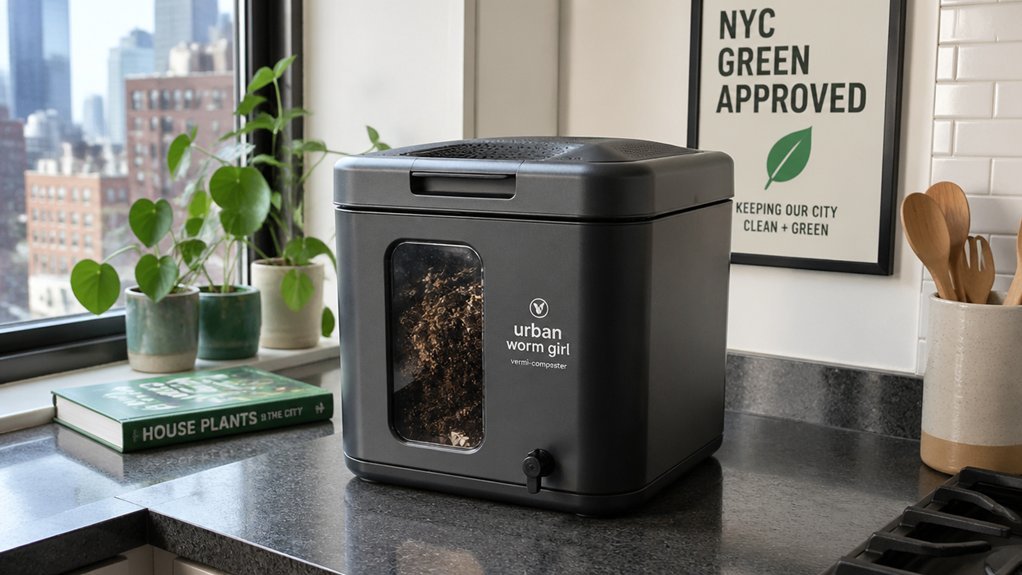 small sealed worm bin with ventilation