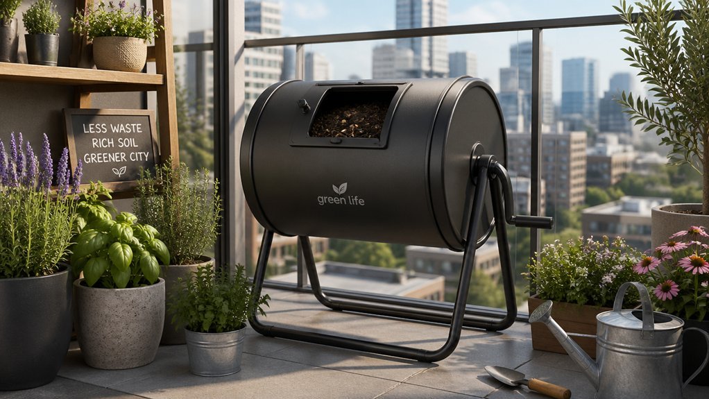space saving balcony composter