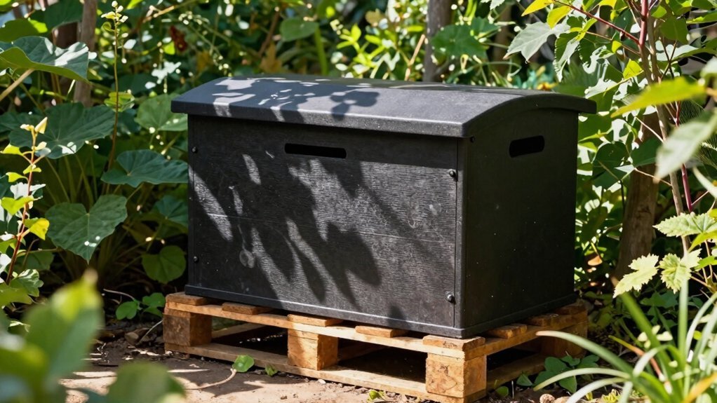 stable moist shaded worm habitat