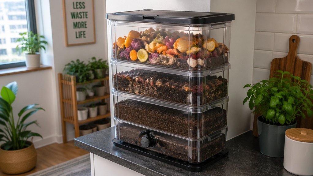 stackable composting options for apartments