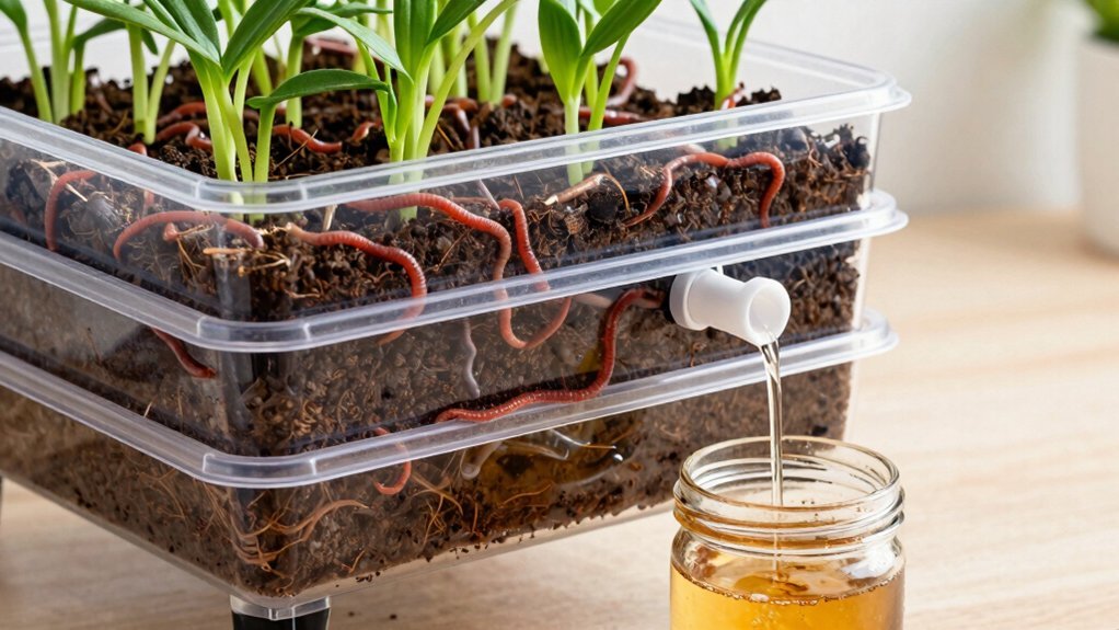 three tray worm farm maximizing tea yield