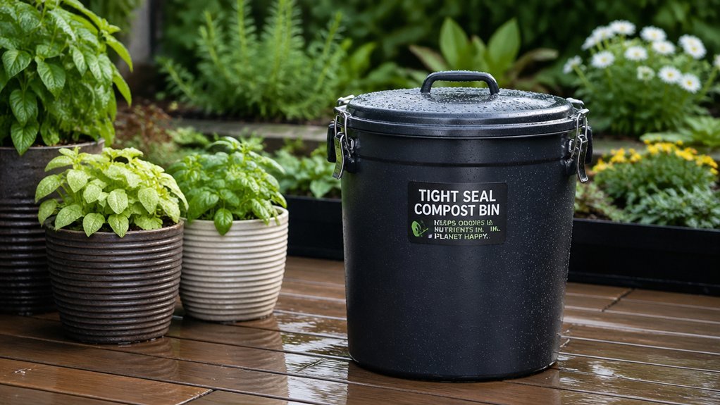tight seal bin prevents odors