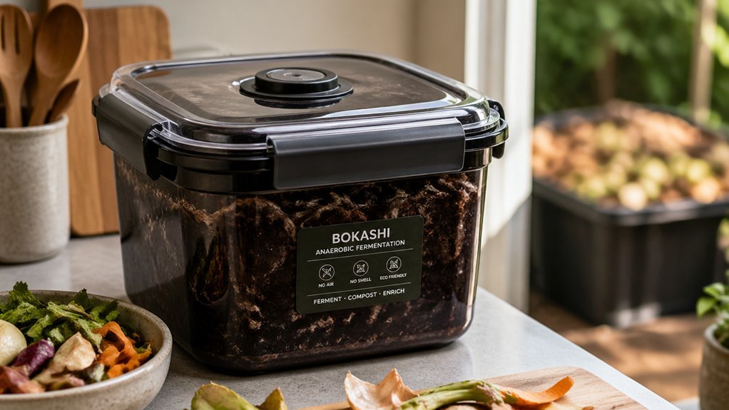 tight seal bokashi keeps anaerobic
