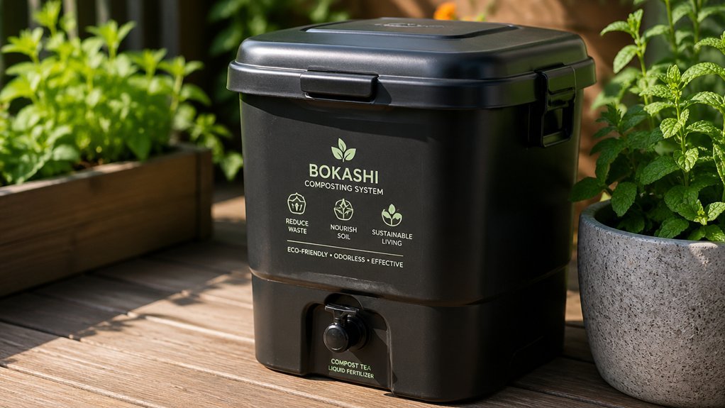 tight sealing bokashi bin with drainage