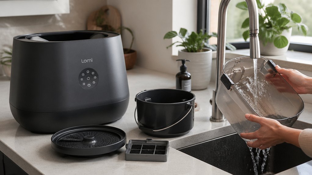 unplug wash removable parts regularly