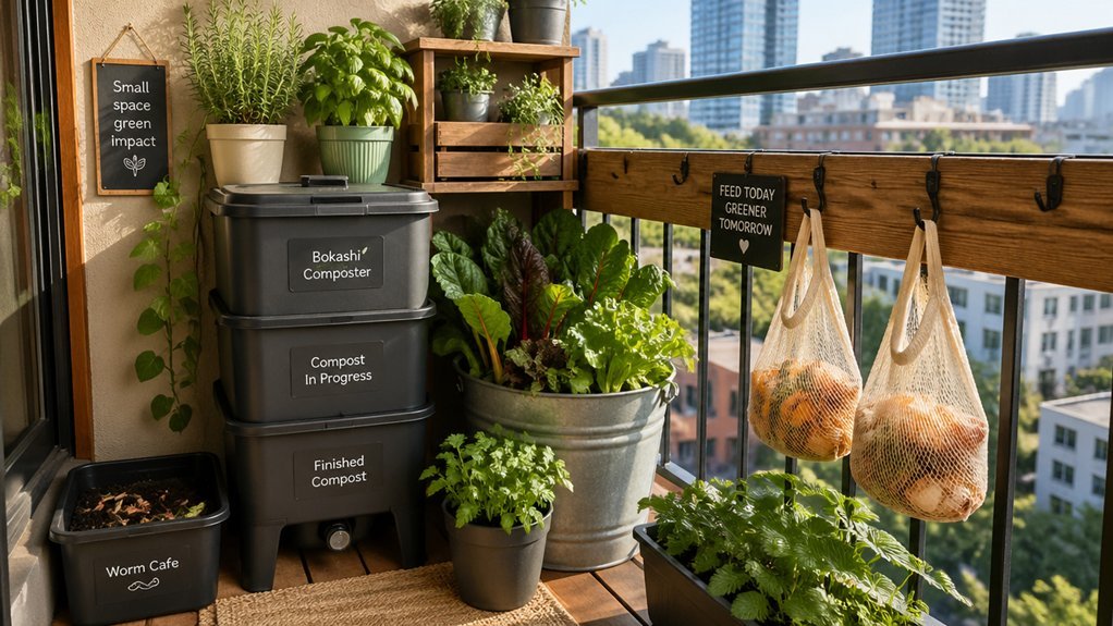 vermicomposting bokashi balcony bins
