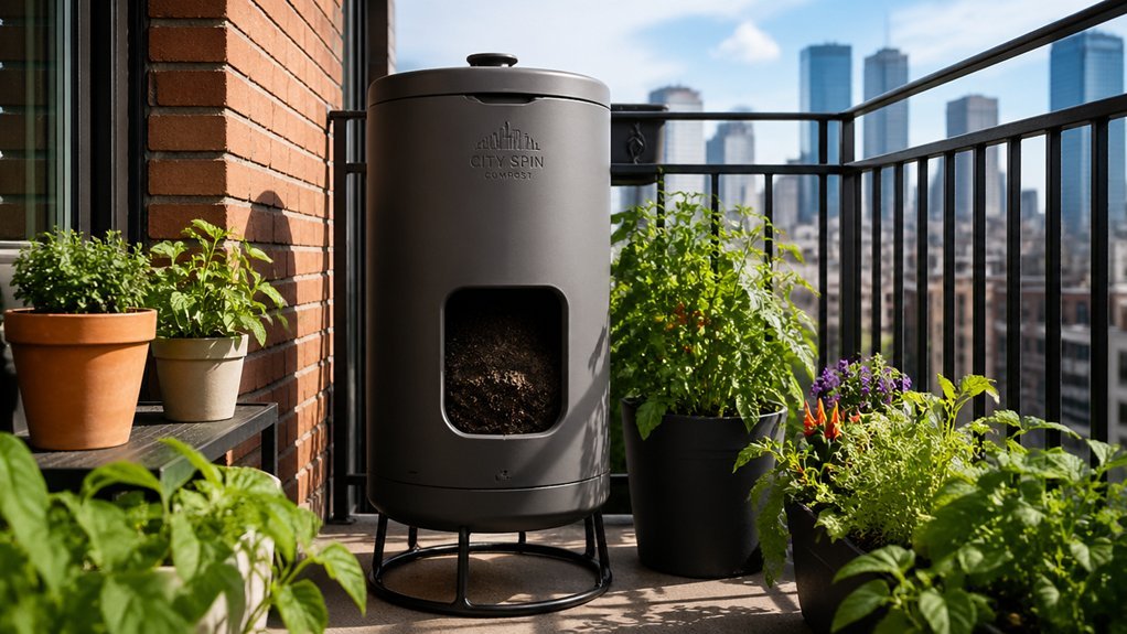 vertical tumbler for compact balconies