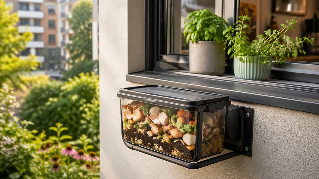 weatherproof window compost bracket installation