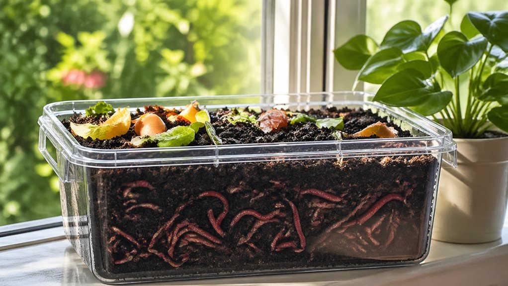 window sill worm bin setup essentials